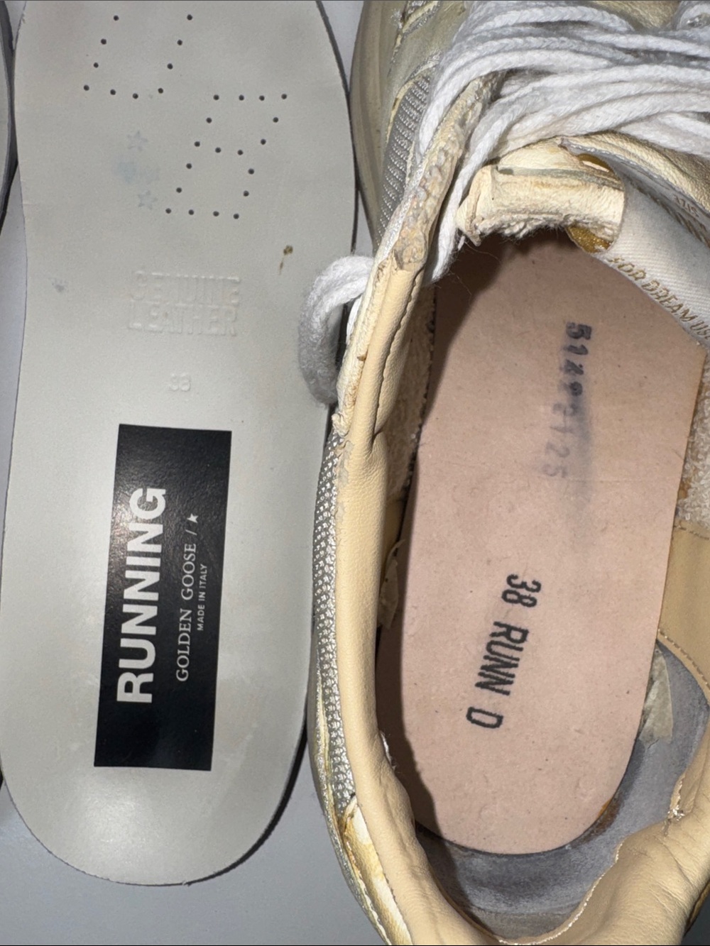 Golden Goose Style Cream Runner Sneakers - Picture 9 of 10